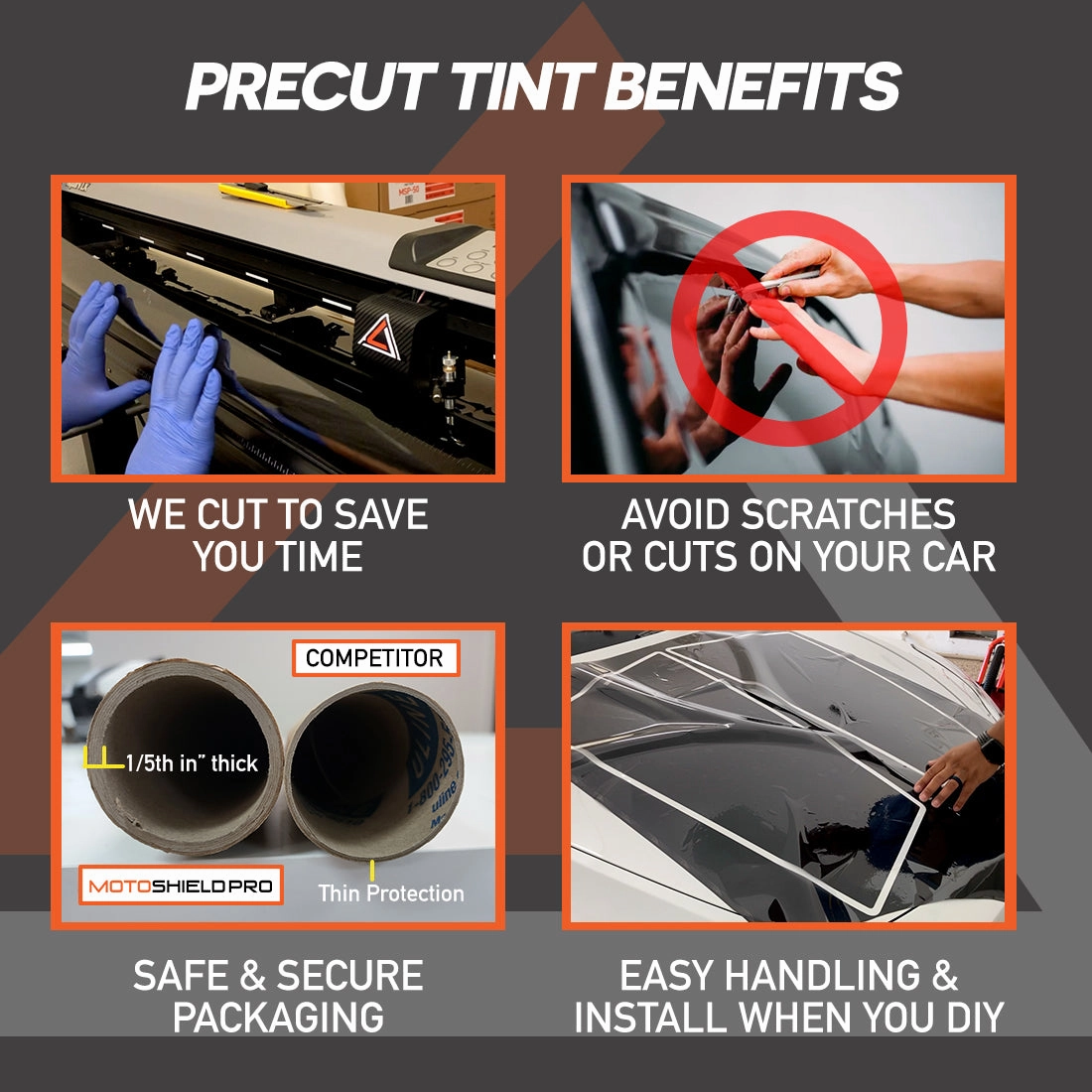 MotoShield Pro Premium Professional 2mil Precut Ceramic Window Tint Film for 2009-2021 Dodge Ram 3500 Crew Cab — (Front Driver/Passenger 25%)   Lifetime Warranty