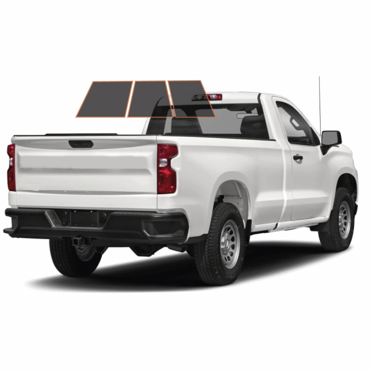 MotoShield Pro Premium Professional 2mil Precut Ceramic Window Tint Film for 2010-2021 Dodge Ram 2500 Standard Cab — (3pc Rear Windshield 15%)   Lifetime Warranty