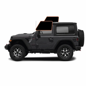 MotoShield Pro Premium Professional 2mil Precut Ceramic Window Tint Film for 2011-2017 Jeep Wrangler 2 Door Hard Top — (Front Driver/Passenger 15%)   Lifetime Warranty
