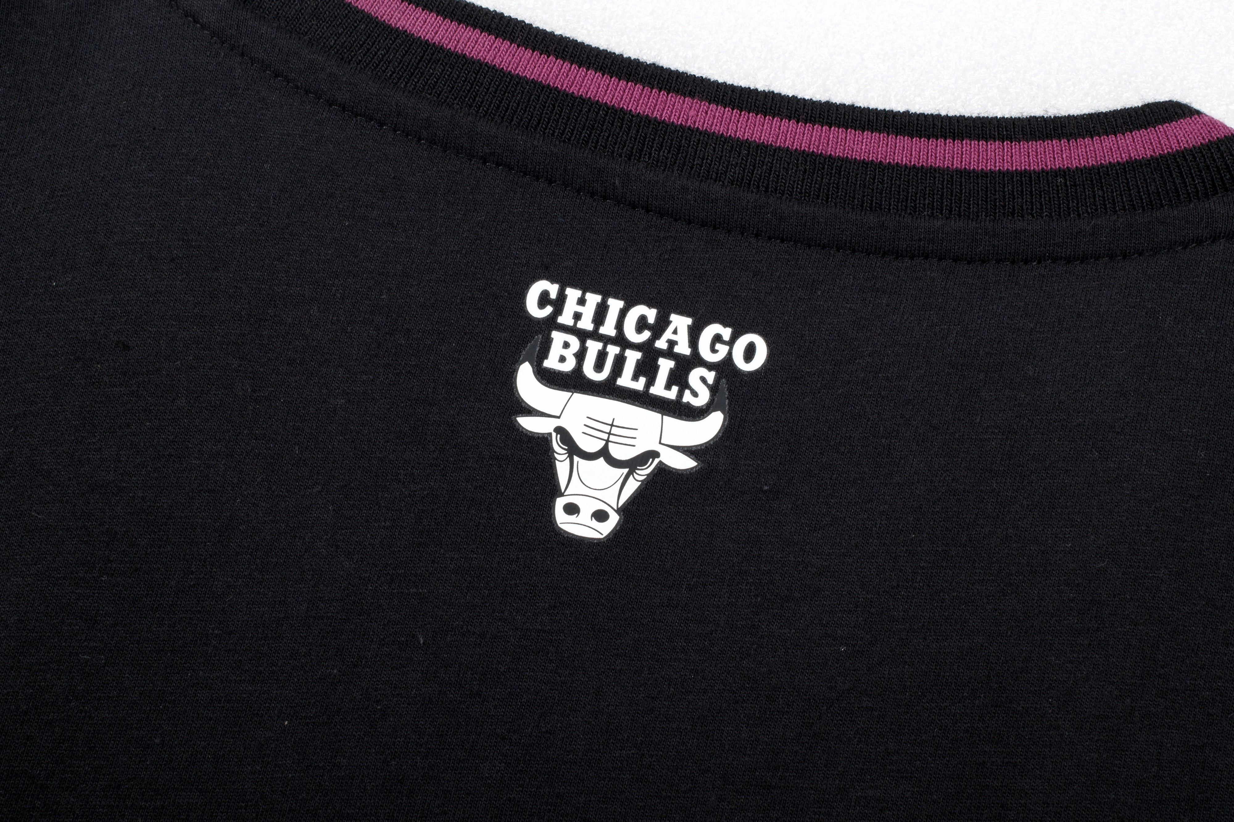 NBA WORDMARK FRONT PRINT CROP TOP SLIM FIT - Bulls