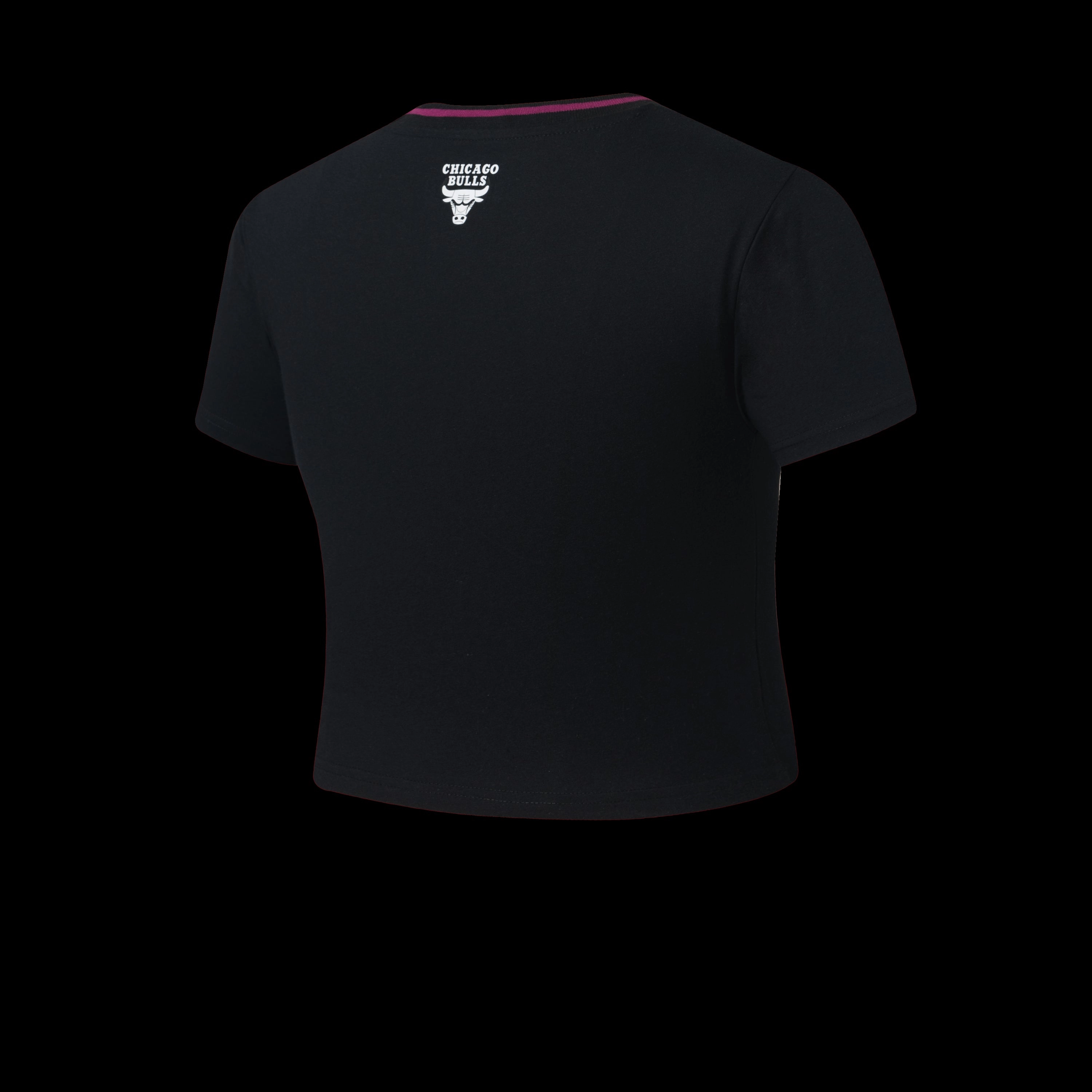NBA WORDMARK FRONT PRINT CROP TOP SLIM FIT - Bulls