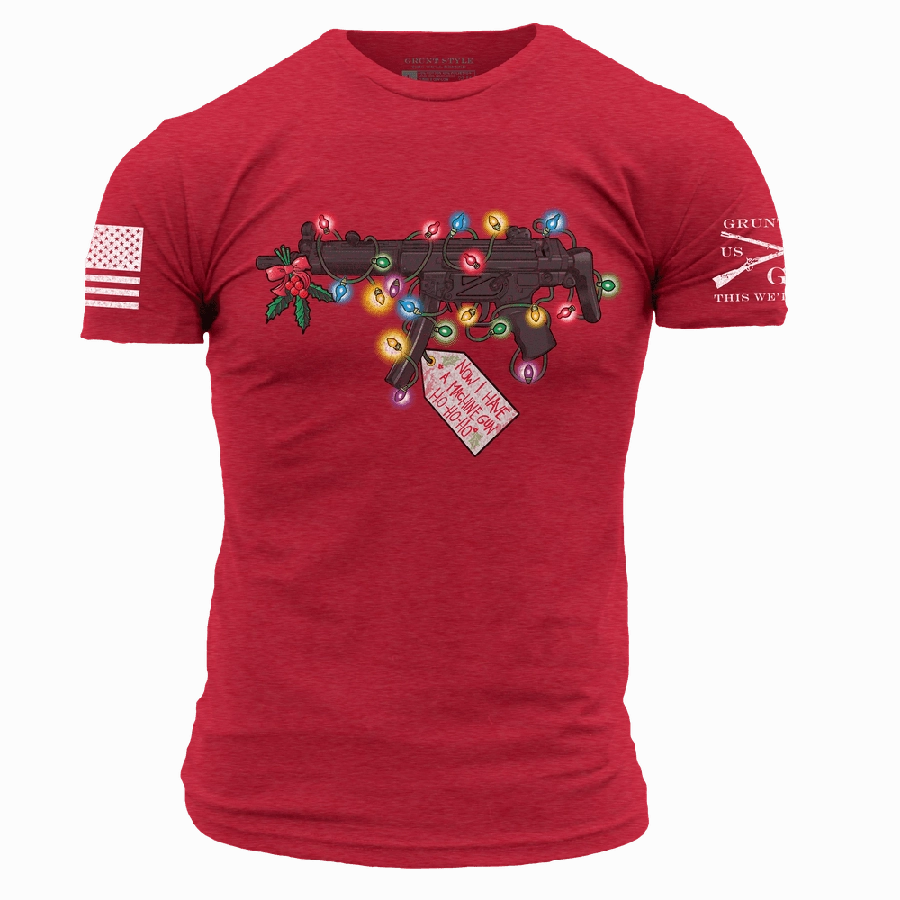 Now I Have A Machine Gun T-Shirt - Red