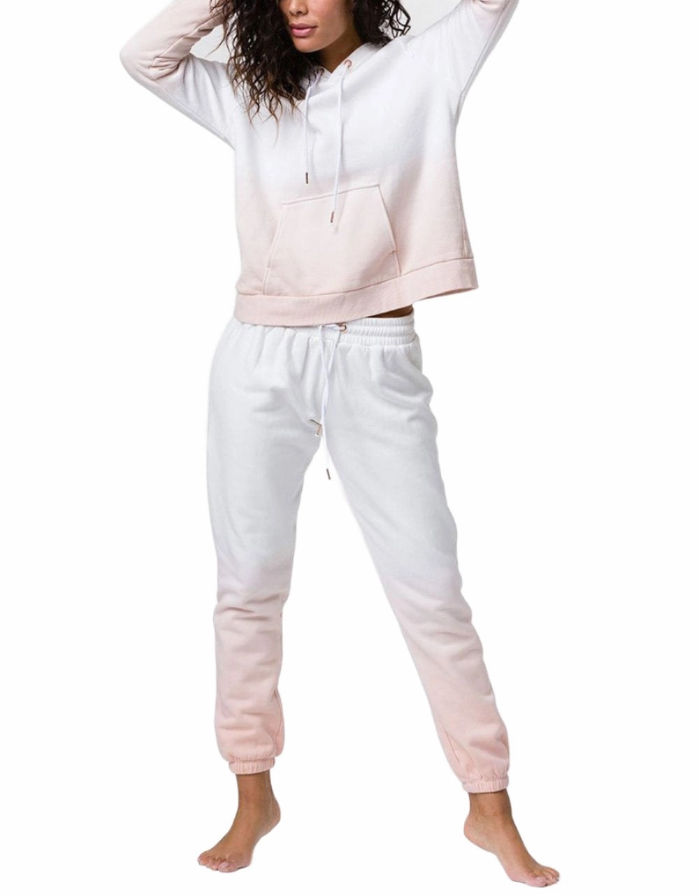 Onzie Fleece Dip Dye Hoodie  3720 Sherbet Ombre