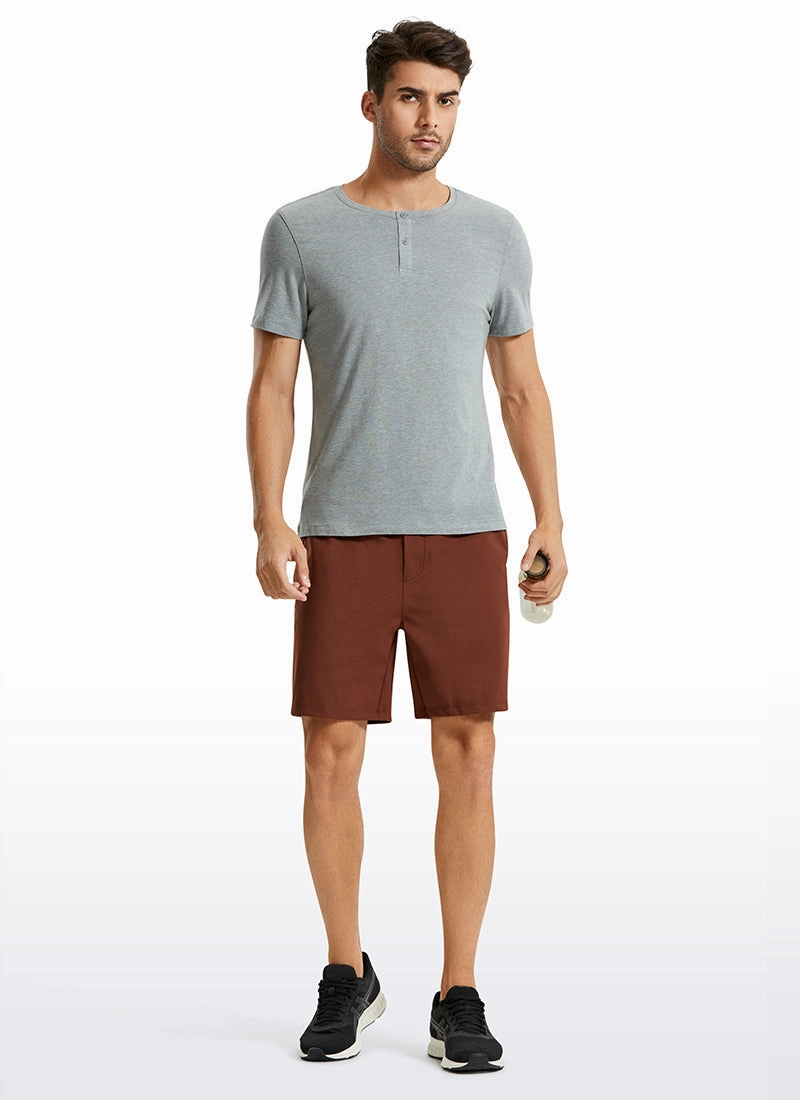 Pima Cotton Henley Short Sleeves