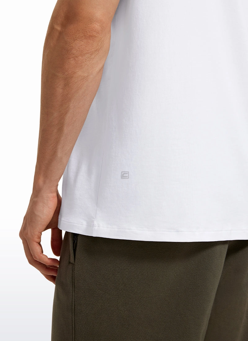 Pima Cotton T-Shirts Short Sleeve Crew Neck