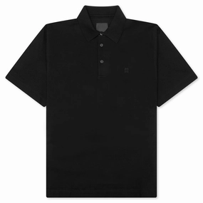 Polo in Cotton With 4G Detail - Black