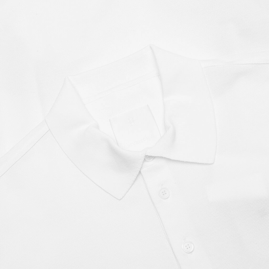 Polo in Cotton With 4G Detail - White