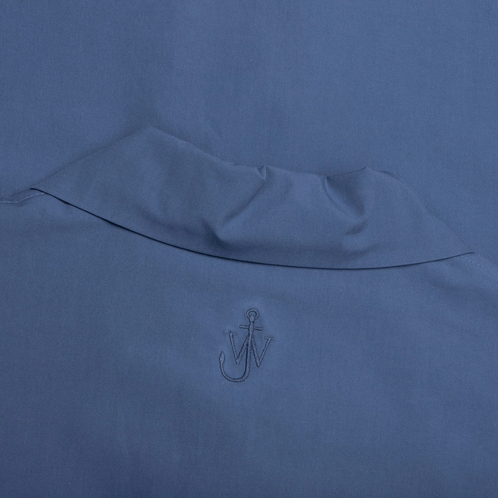Quilted Pocket Polo Top - Light Indigo