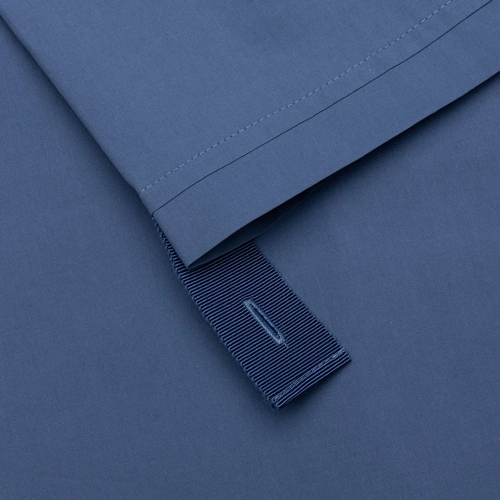 Quilted Pocket Polo Top - Light Indigo