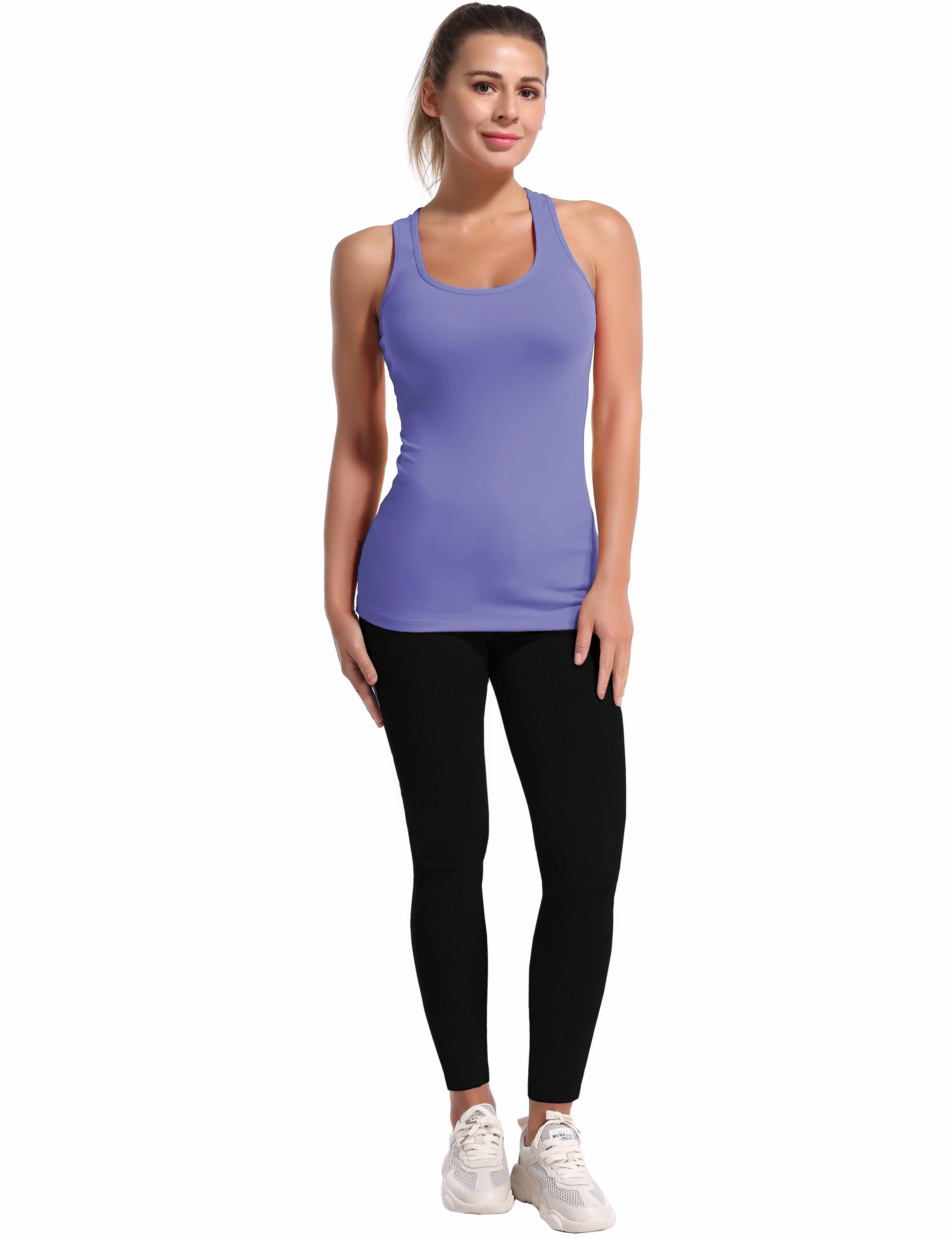 Racerback Athletic Tank Tops lavender_Golf