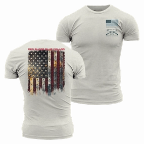 Red Blood Blue Collar® T-Shirt - Sand