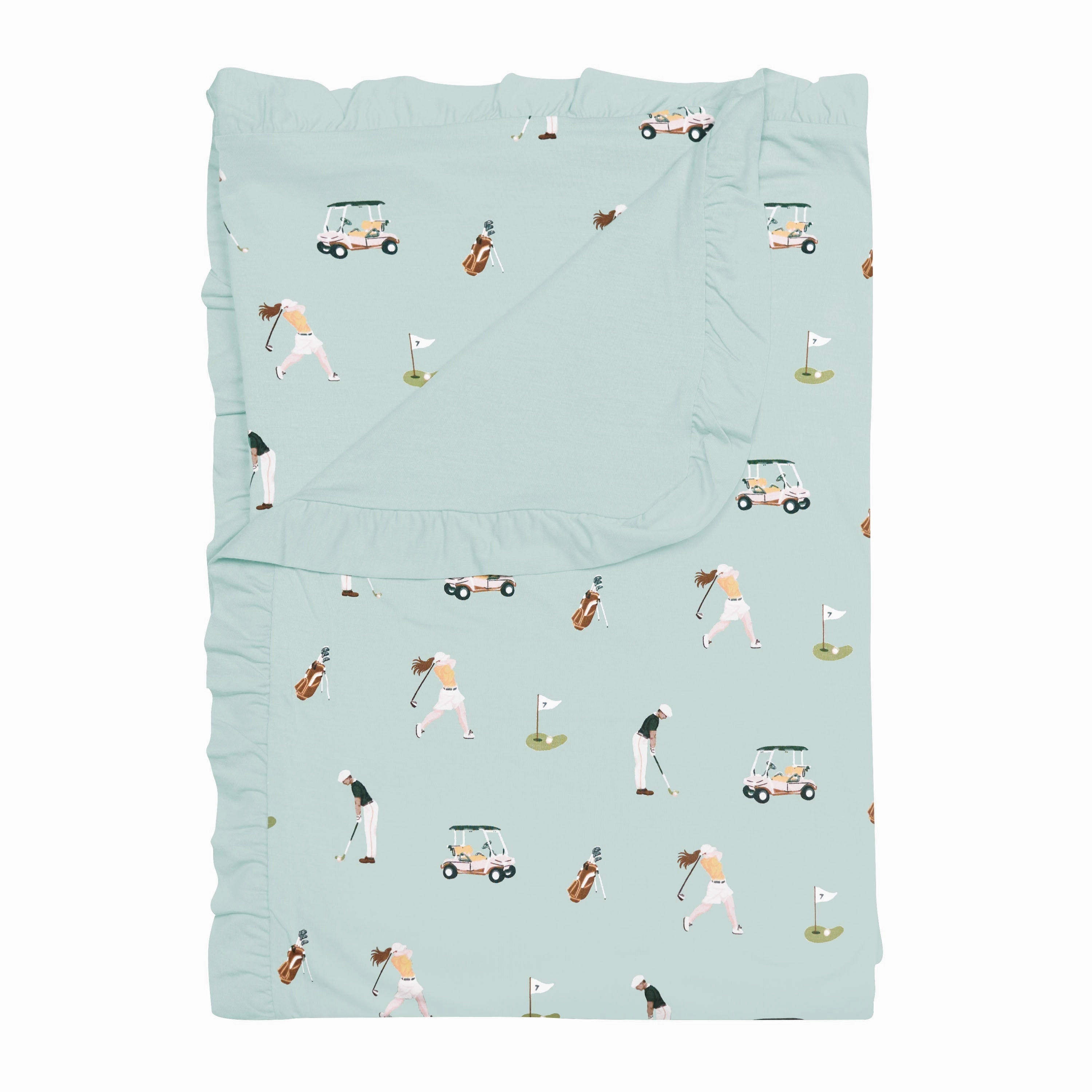 Ruffle Toddler Blanket in Golf 0.5