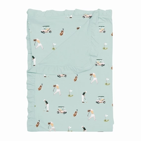 Ruffle Toddler Blanket in Golf 0.5
