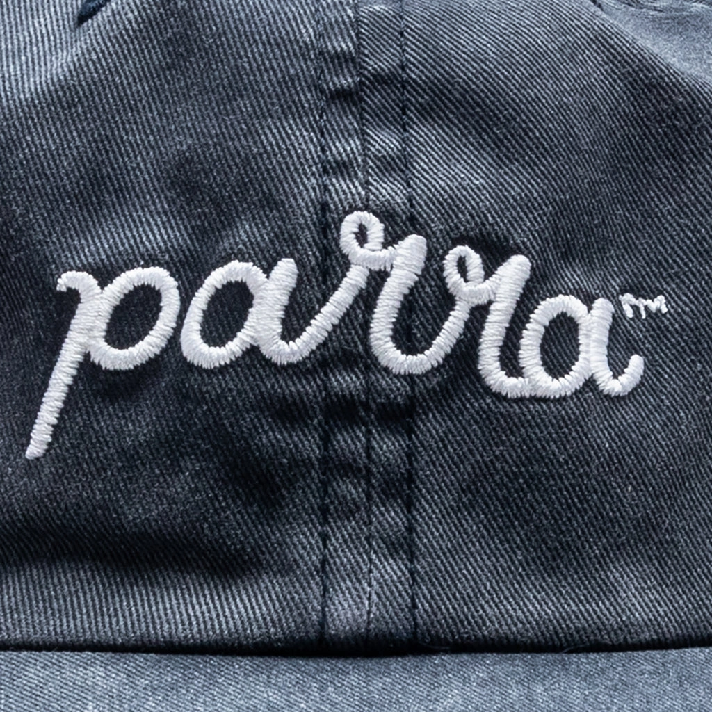 Scripted 6 Panel Hat - Washed Navy Blue