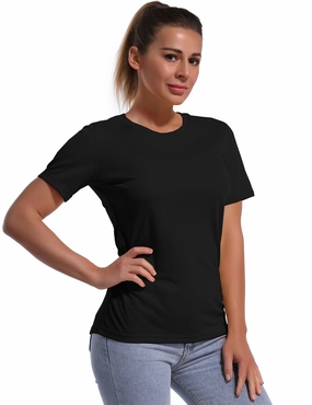 Short Sleeve Athletic Shirts black_Plus Size