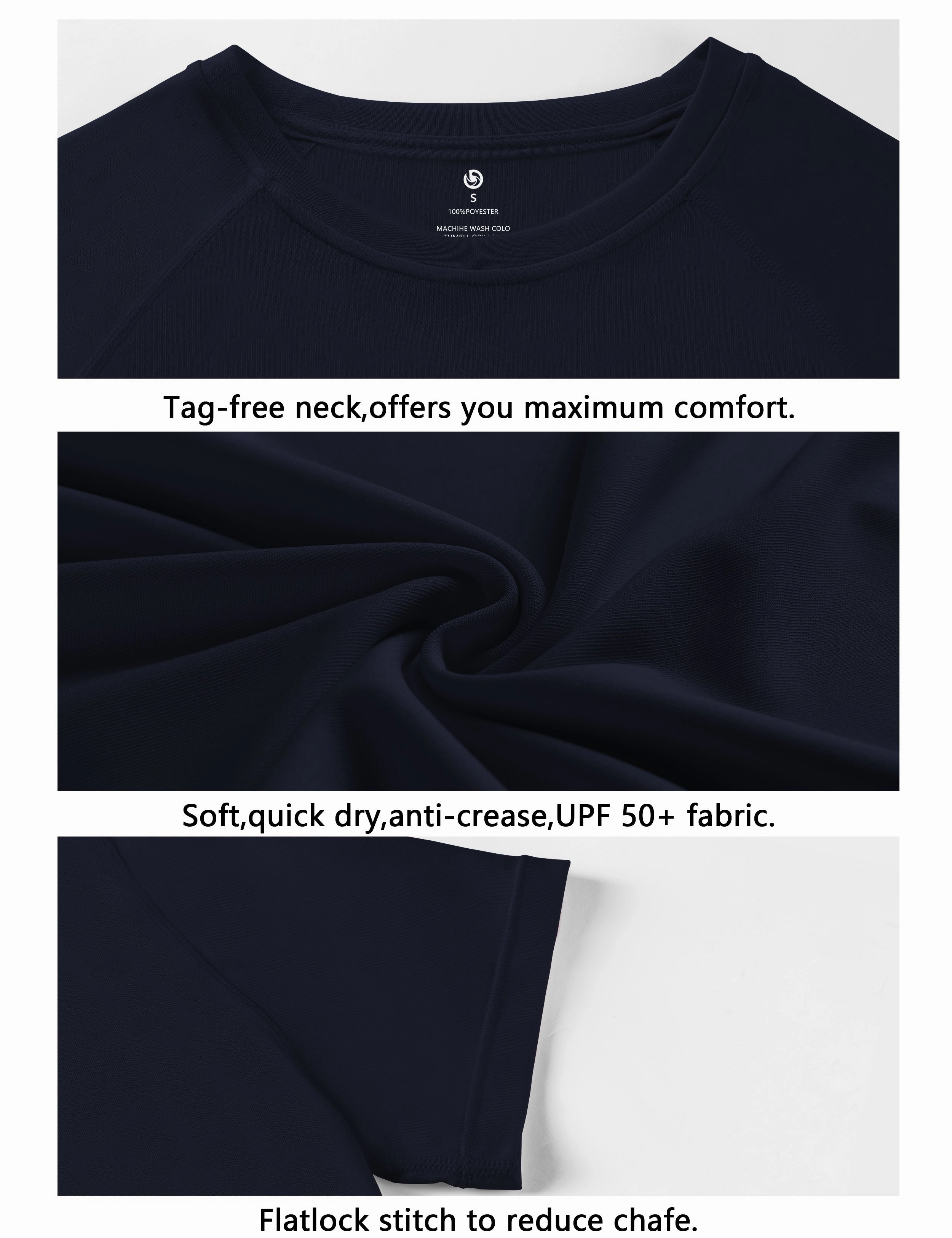 Short Sleeve Athletic Shirts darknavy_Jogging