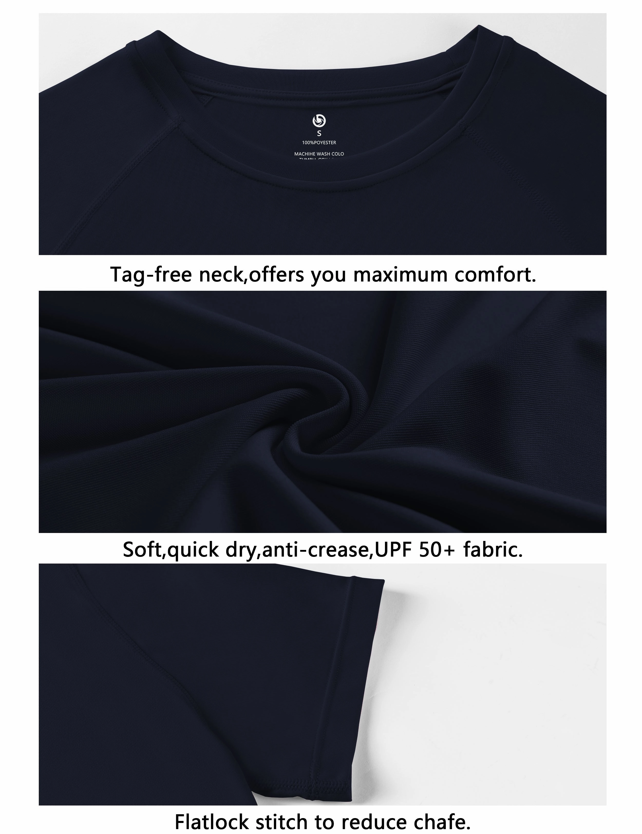 Short Sleeve Athletic Shirts darknavy_Pilates