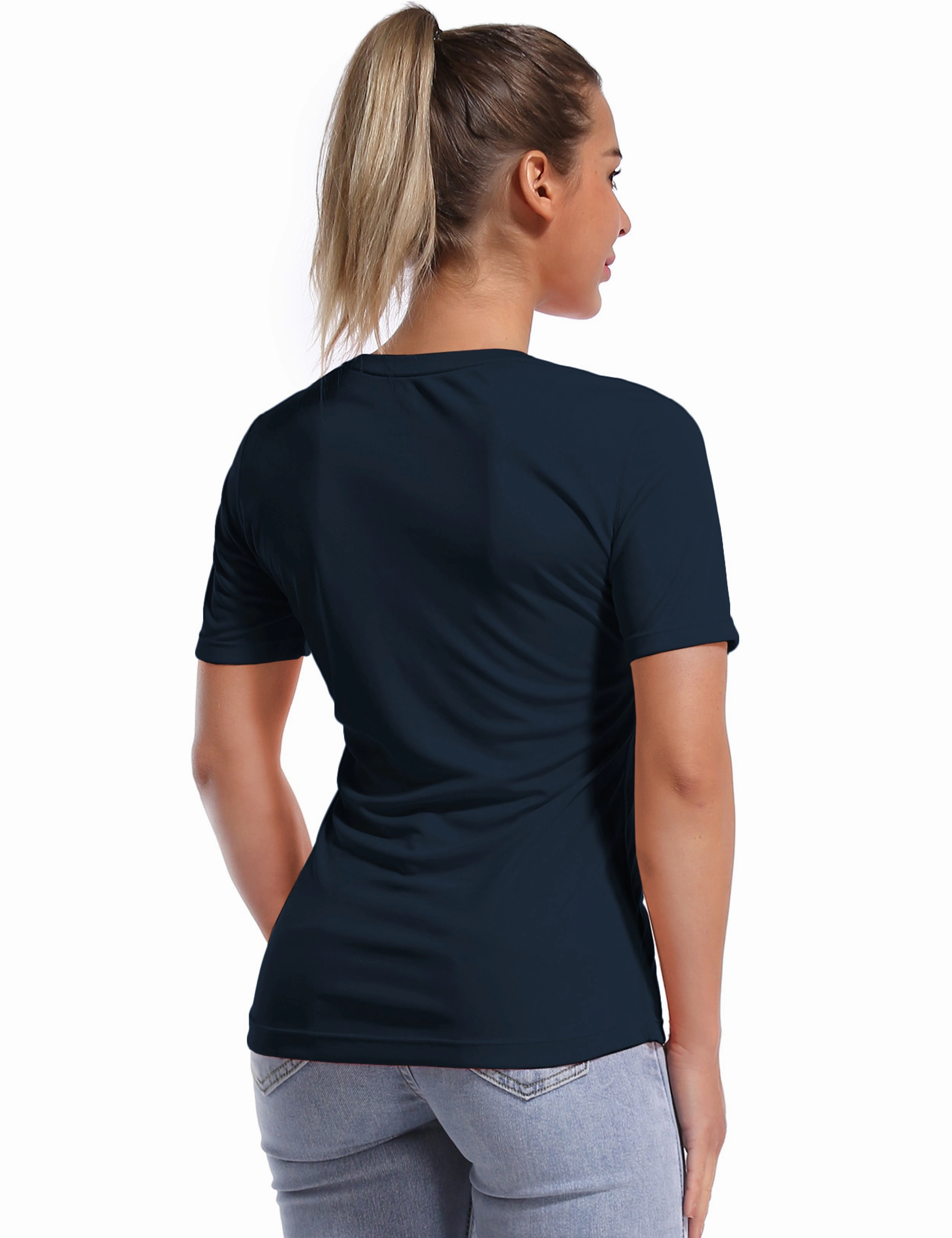 Short Sleeve Athletic Shirts darknavy_Tall Size