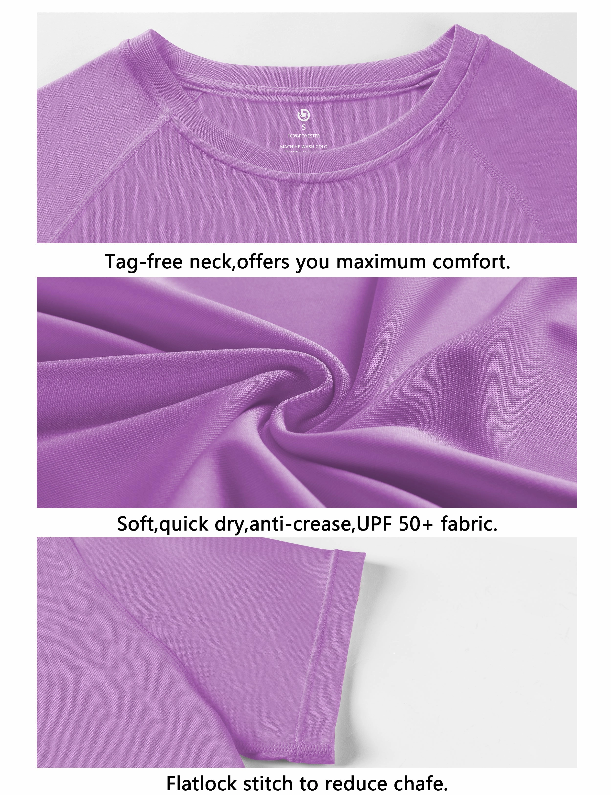 Short Sleeve Athletic Shirts purple