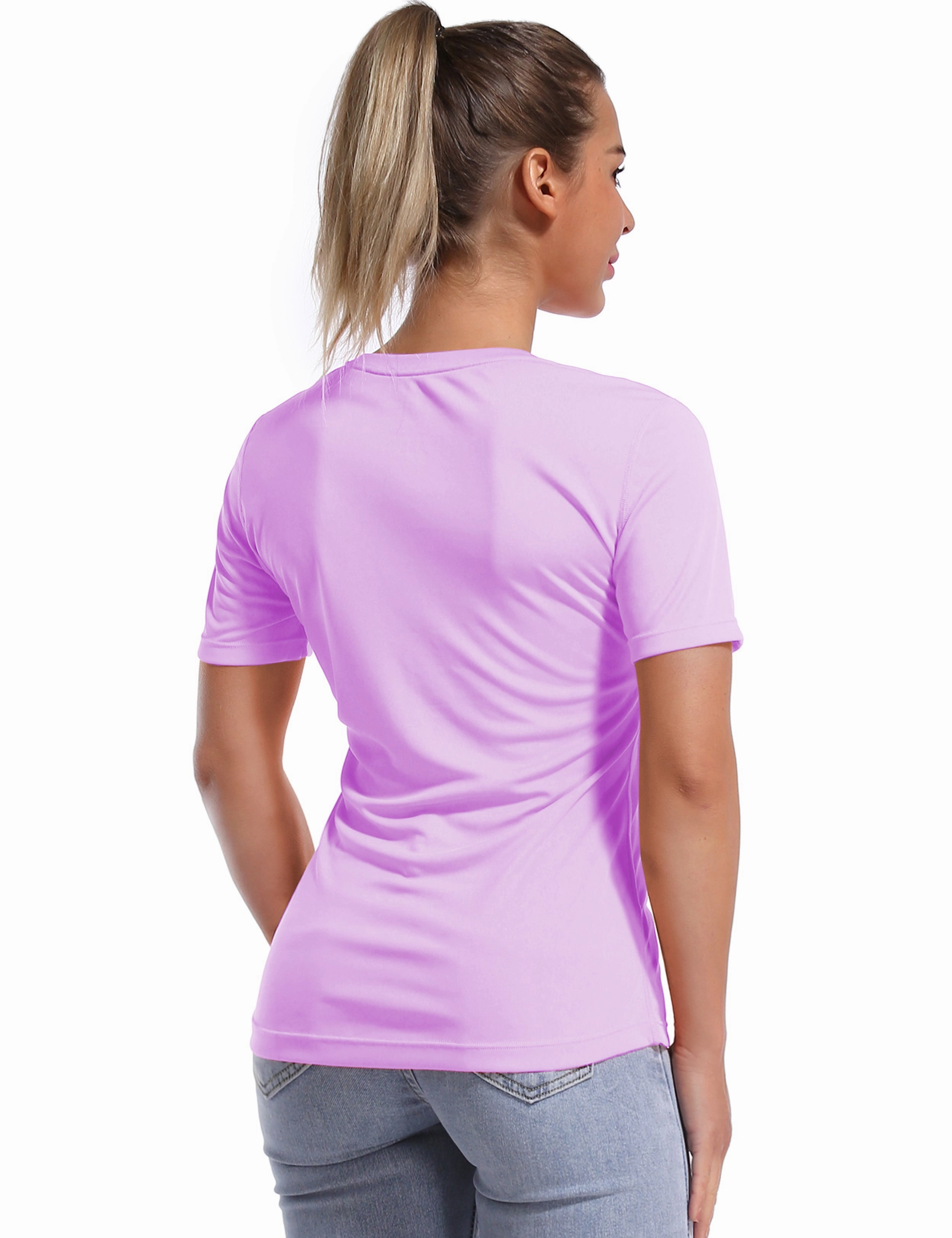 Short Sleeve Athletic Shirts purple_Tall Size