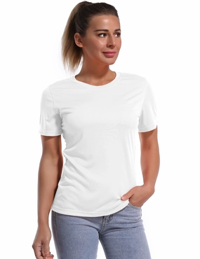 Short Sleeve Athletic Shirts white_Biking