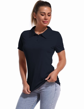 Short Sleeve Slim Fit Polo Shirt darknavy_Plus Size