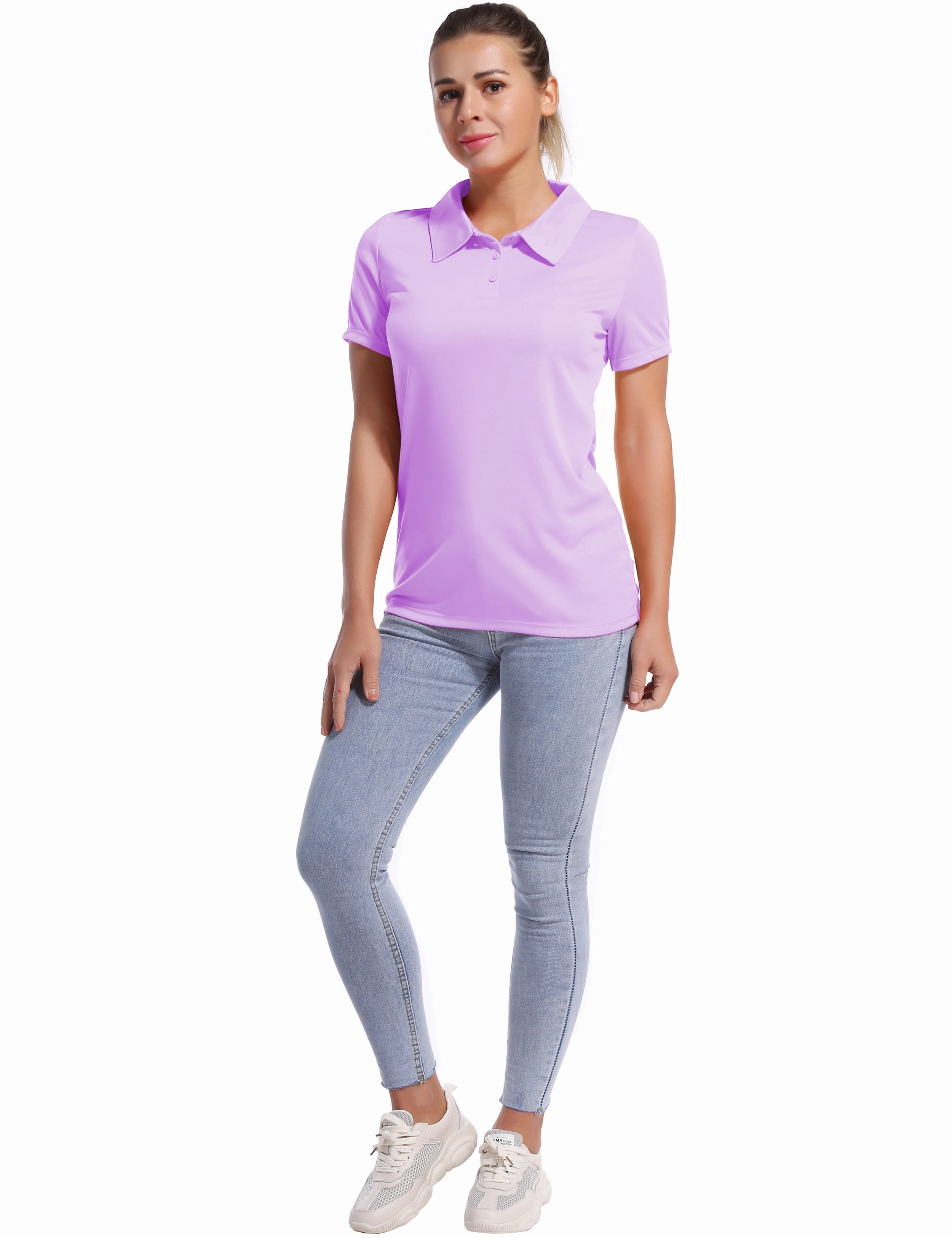 Short Sleeve Slim Fit Polo Shirt purple_Golf