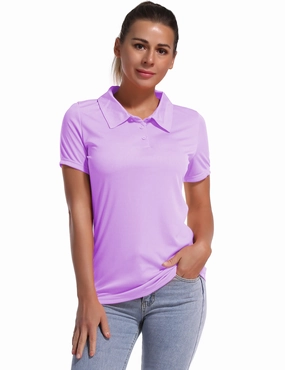 Short Sleeve Slim Fit Polo Shirt purple_Running