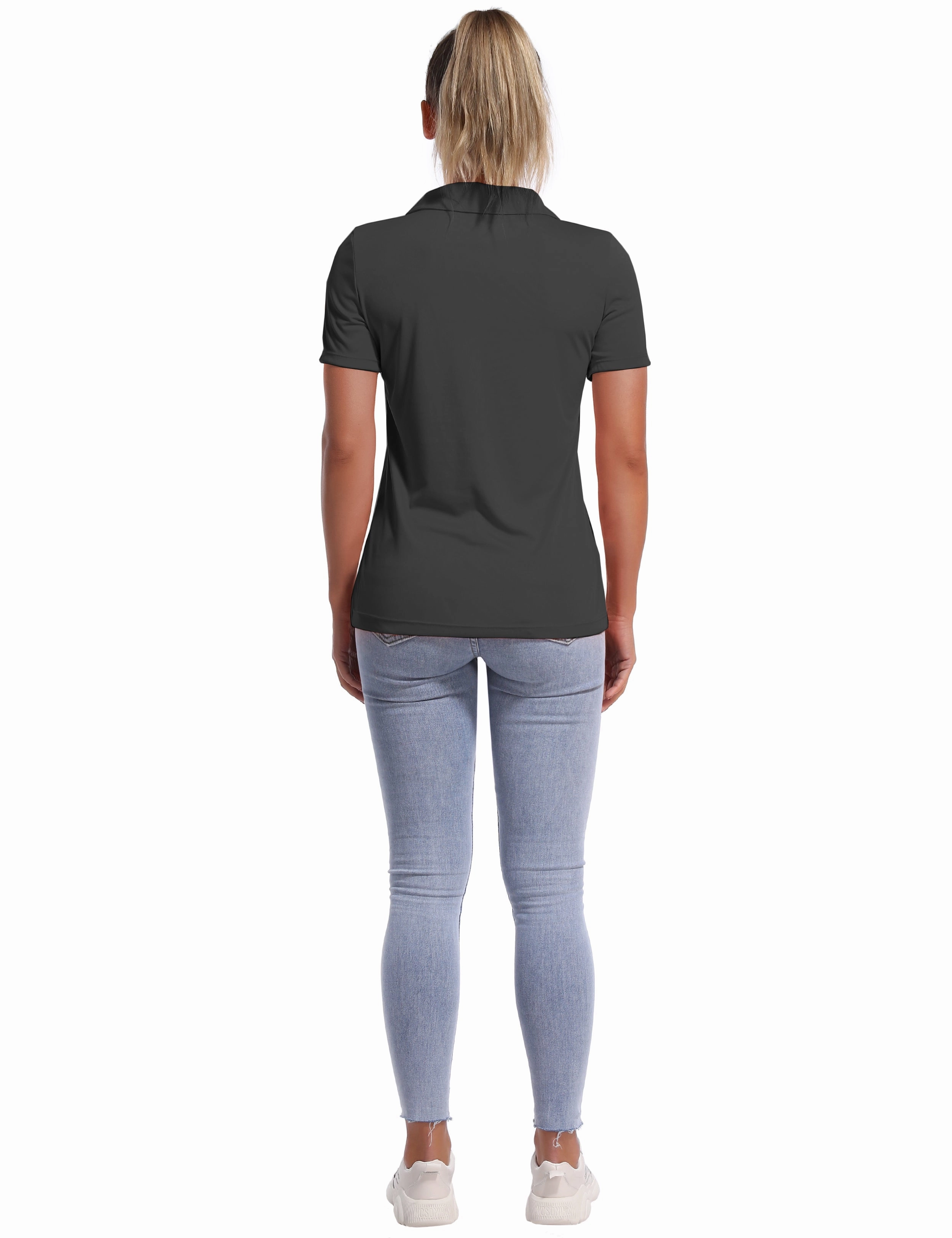 Short Sleeve Slim Fit Polo Shirt shadowcharcoal_Tall Size