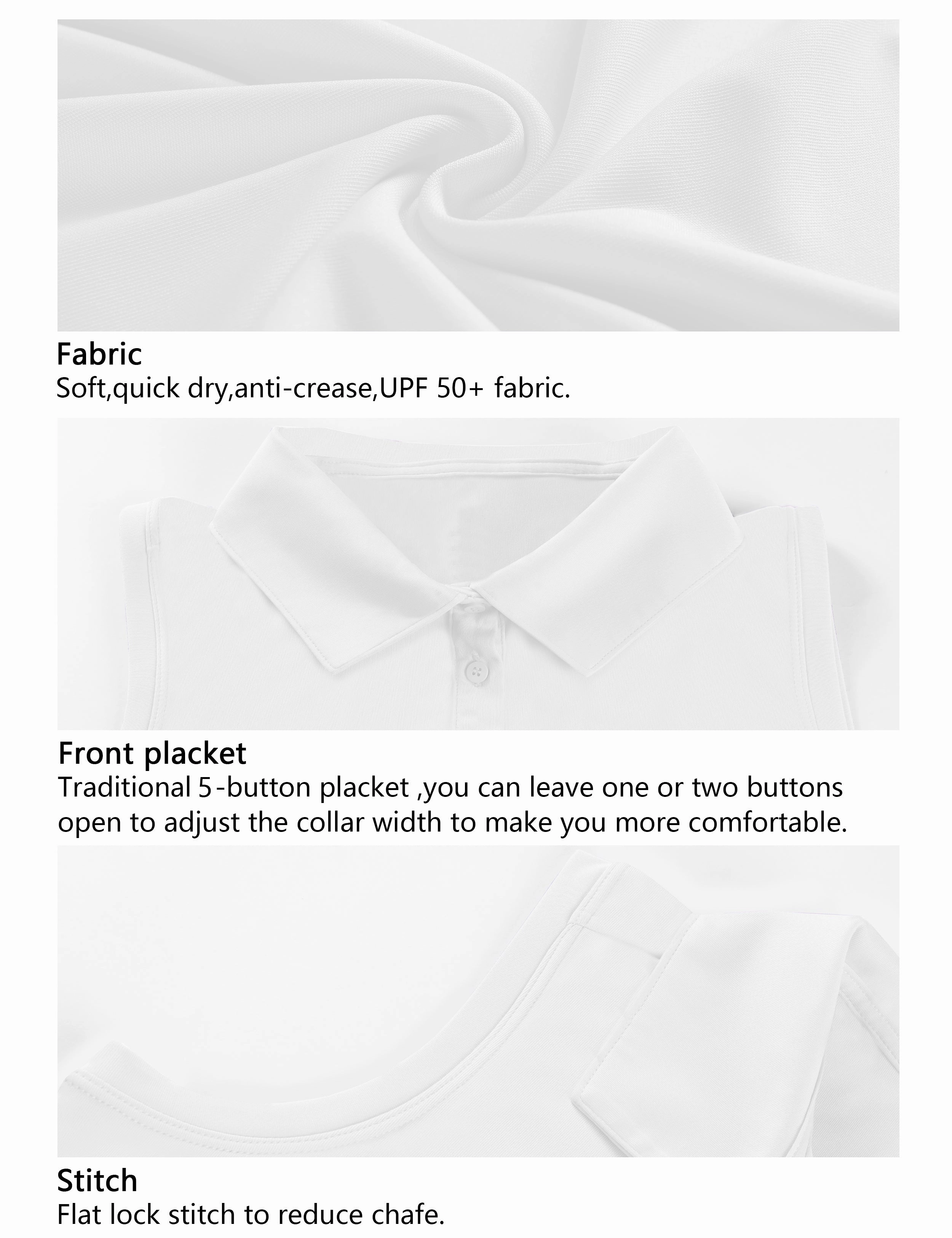 Sleeveless Slim Fit Polo Shirt white_Jogging