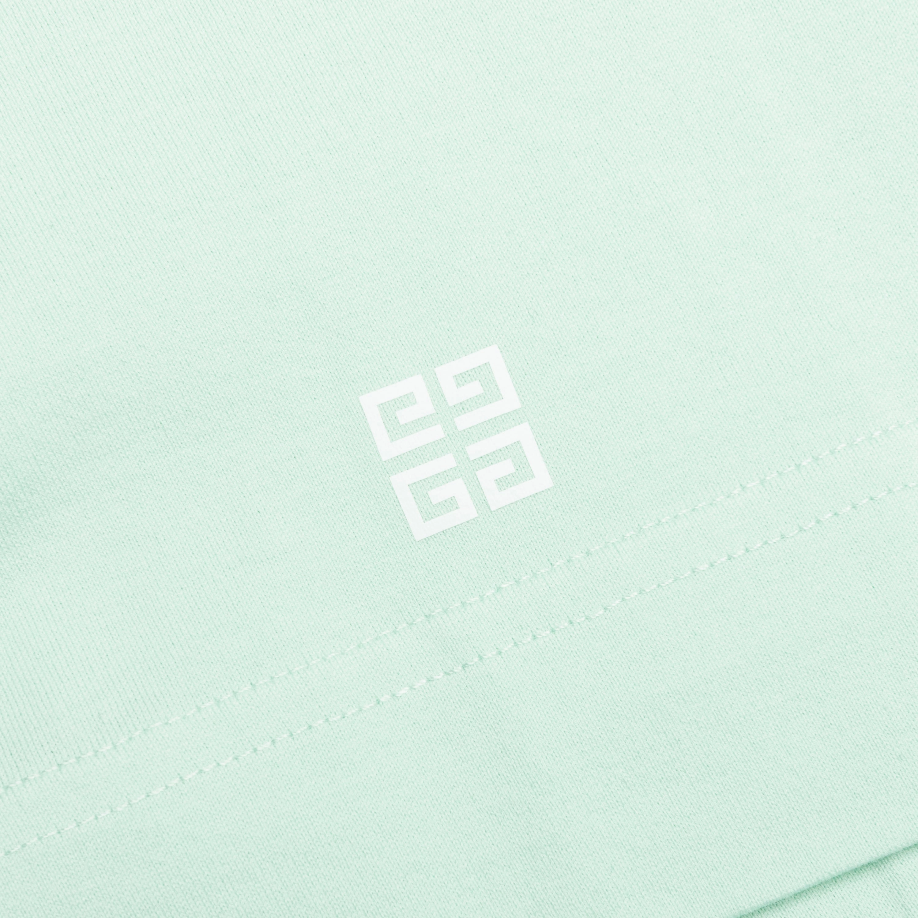 Slim Fit Reverse Print T-Shirt - Aqua Green