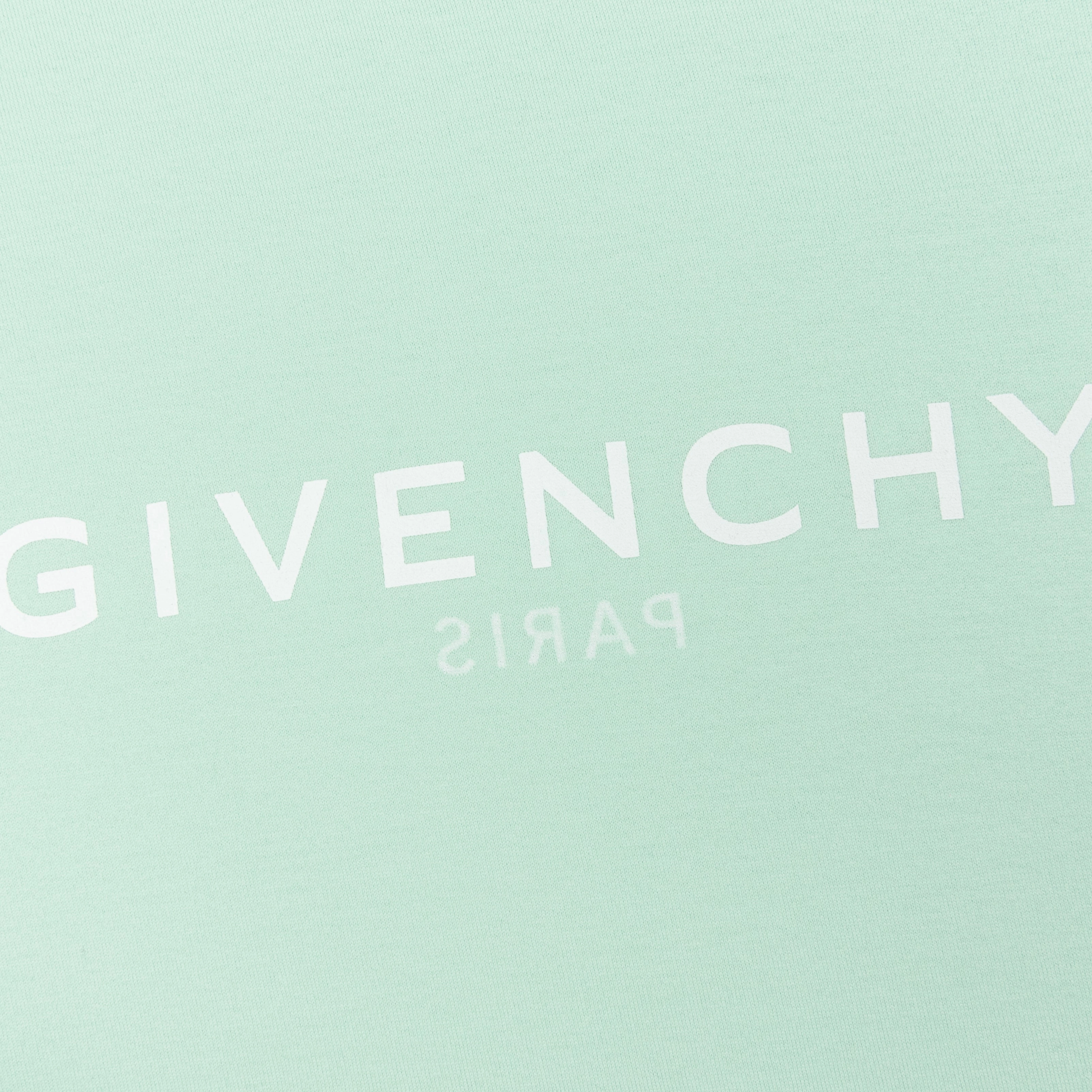 Slim Fit Reverse Print T-Shirt - Aqua Green
