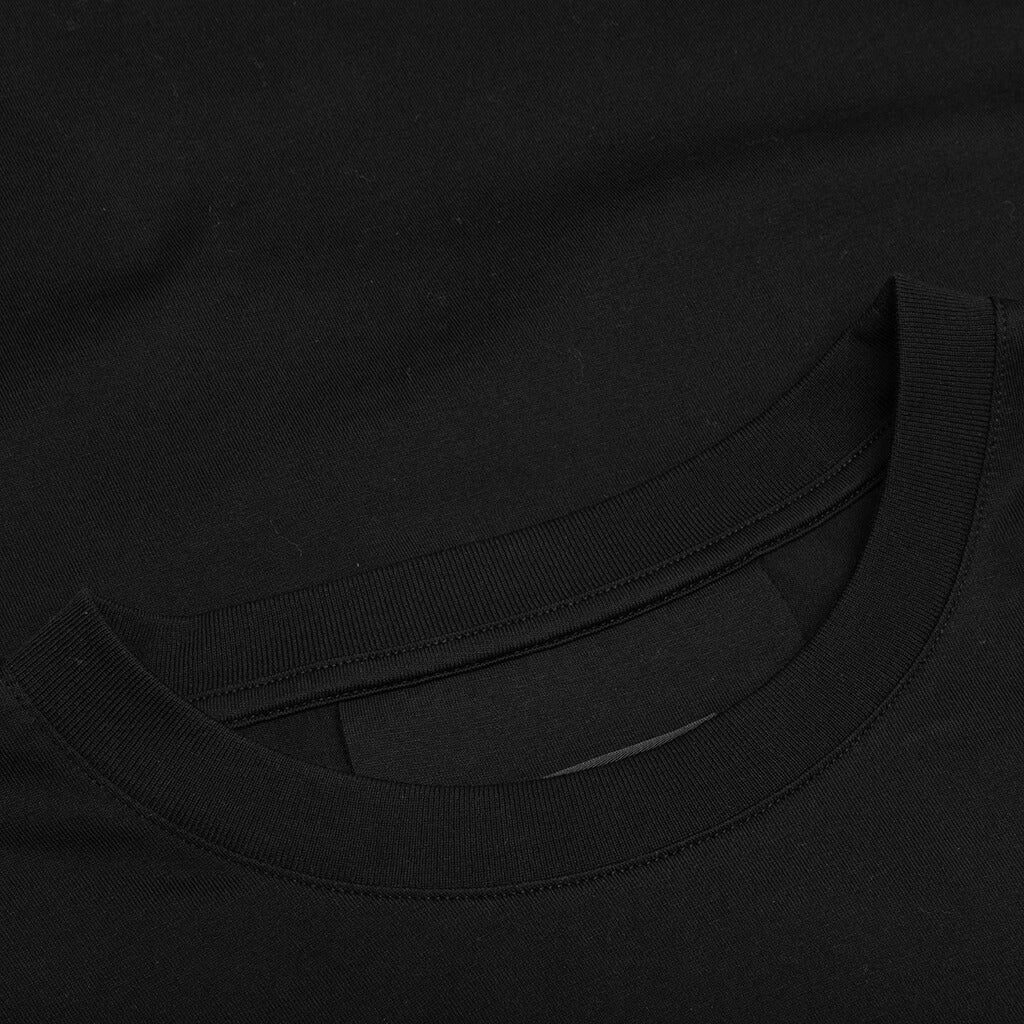 Slim Fit Reverse Print T-Shirt - Black