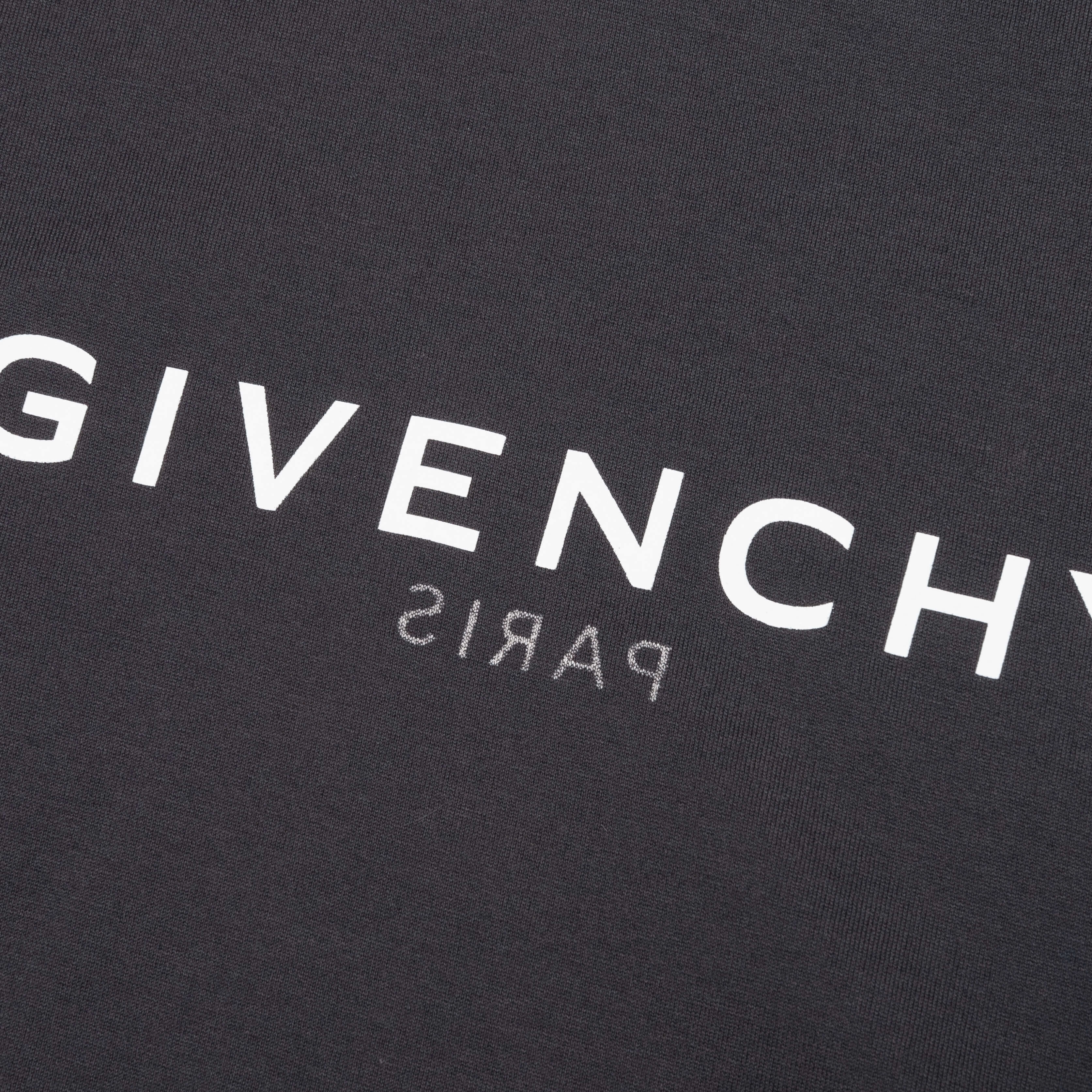 Slim Fit Reverse Print T-Shirt - Charcoal