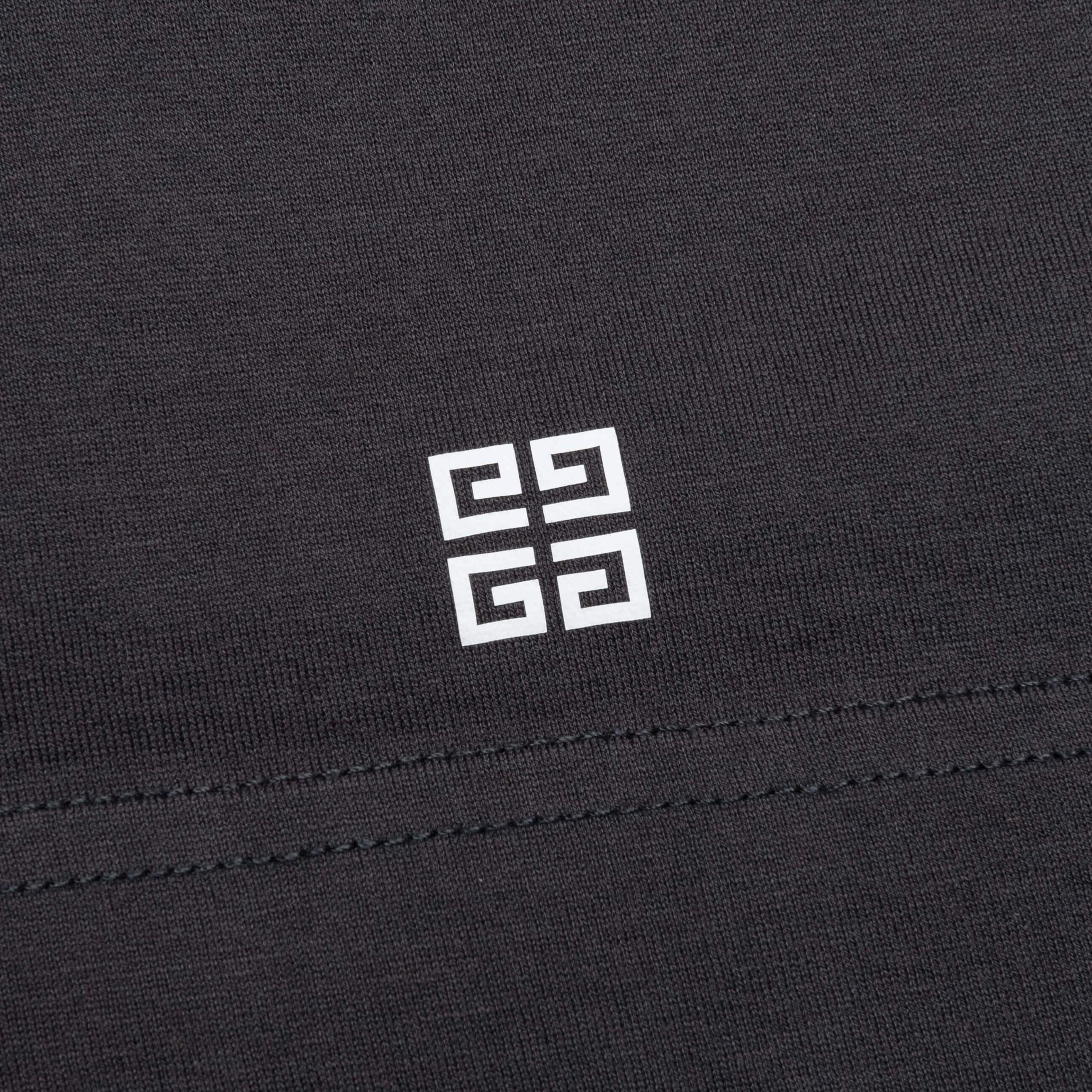 Slim Fit Reverse Print T-Shirt - Charcoal