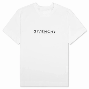Slim Fit Reverse Print T-Shirt - White