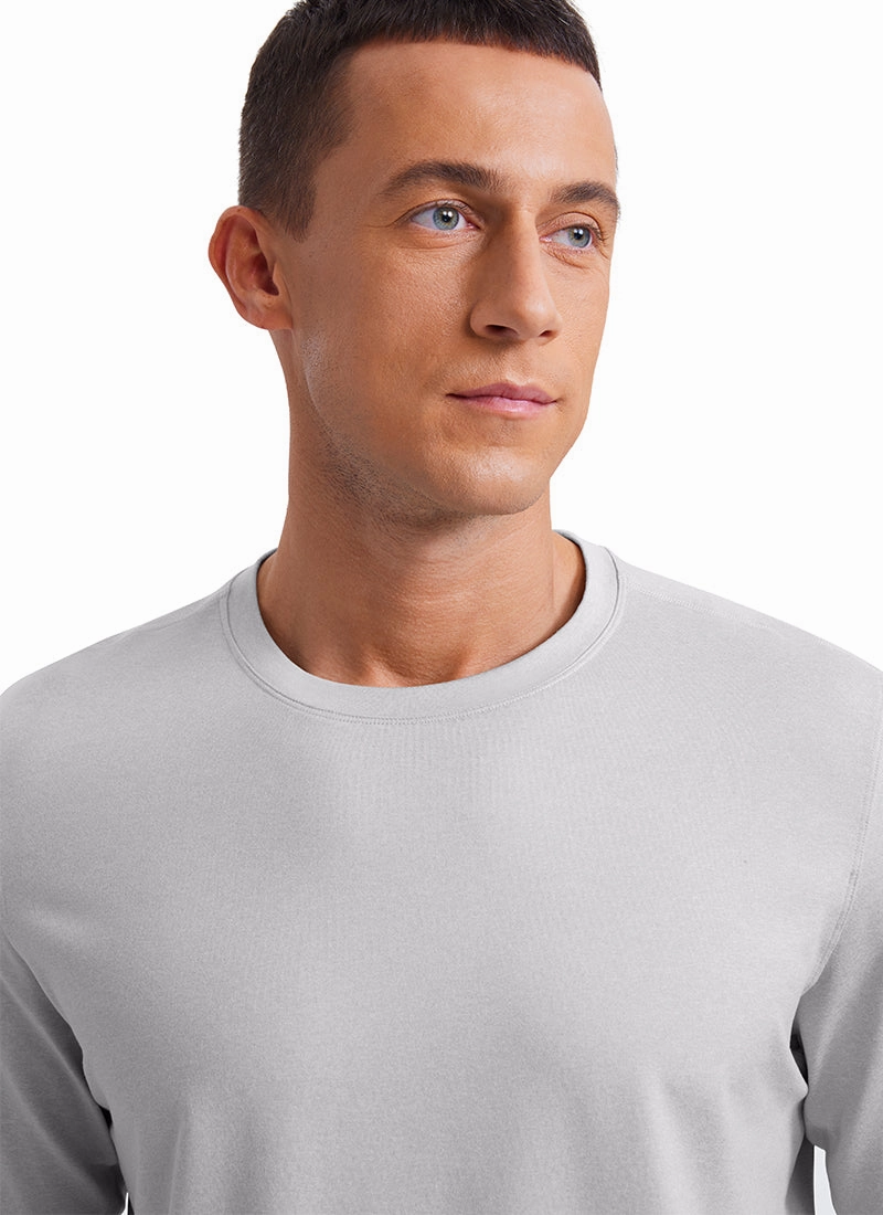 Soft Stretchy Crewneck Long Sleeve Shirts