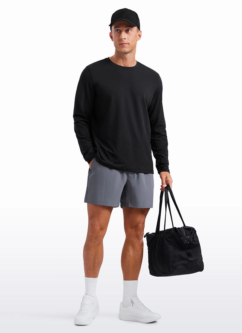 Soft Stretchy Crewneck Long Sleeve Shirts
