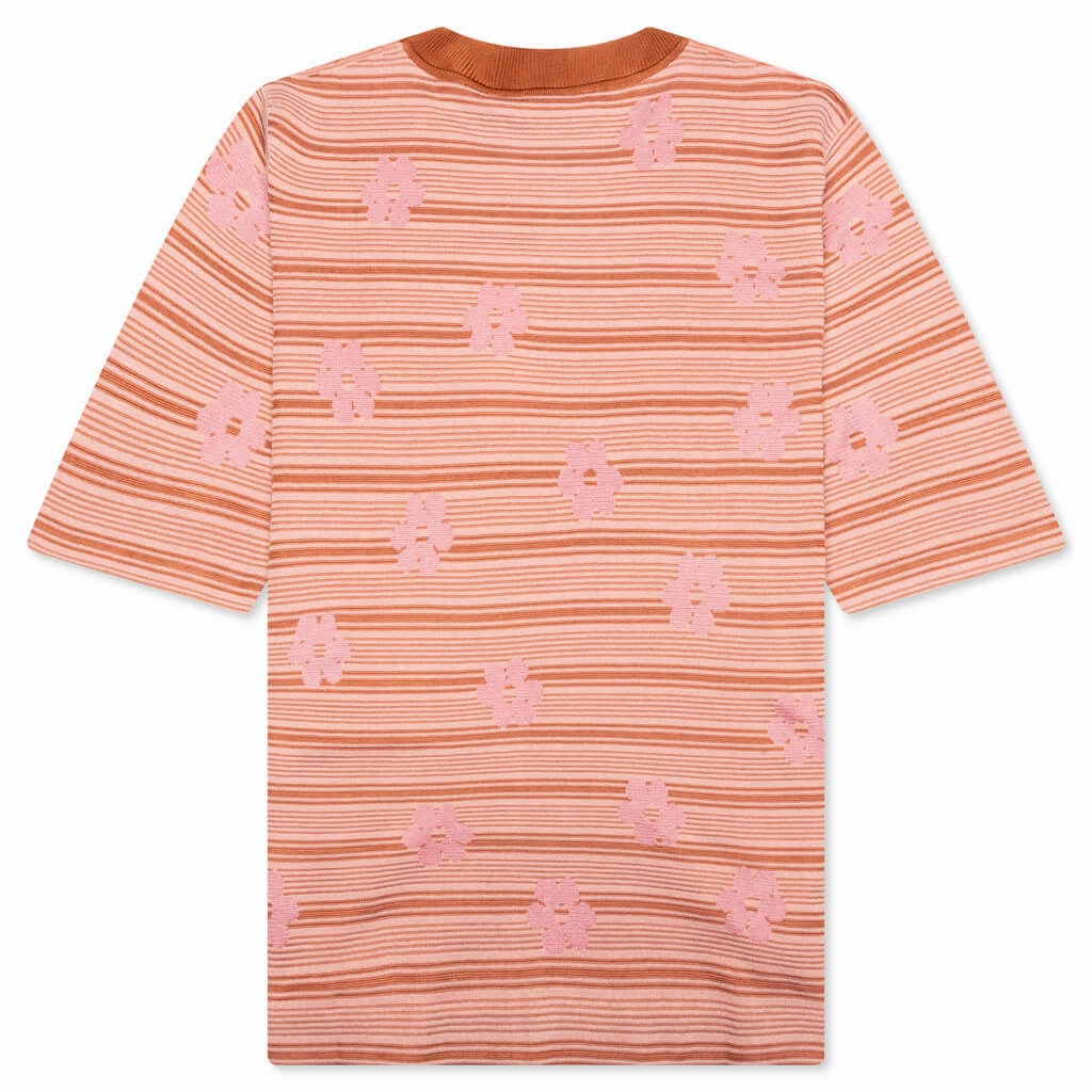 Striped Floral T-Shirt - Pink Gummy