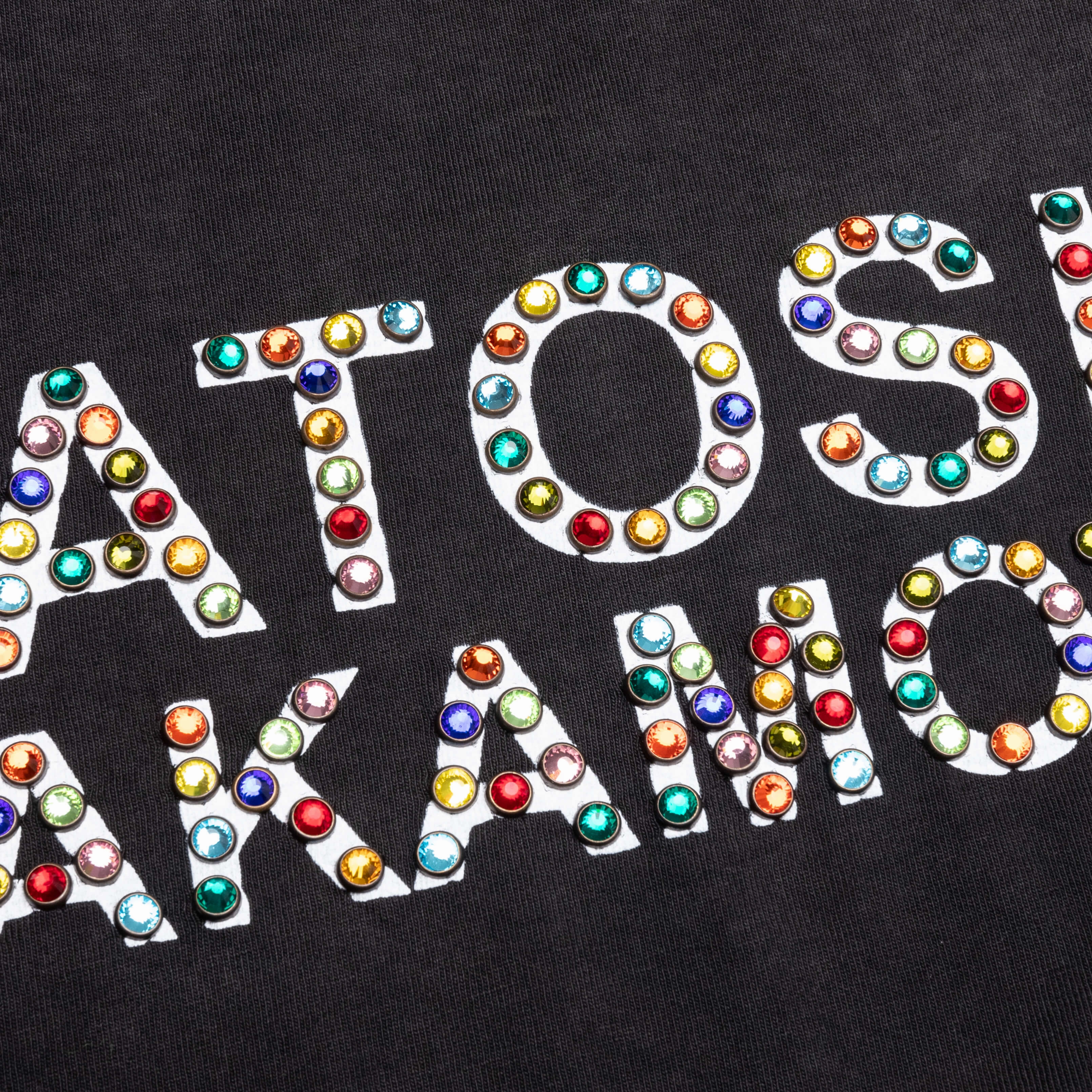 Studded Logo Tee - Washed Black