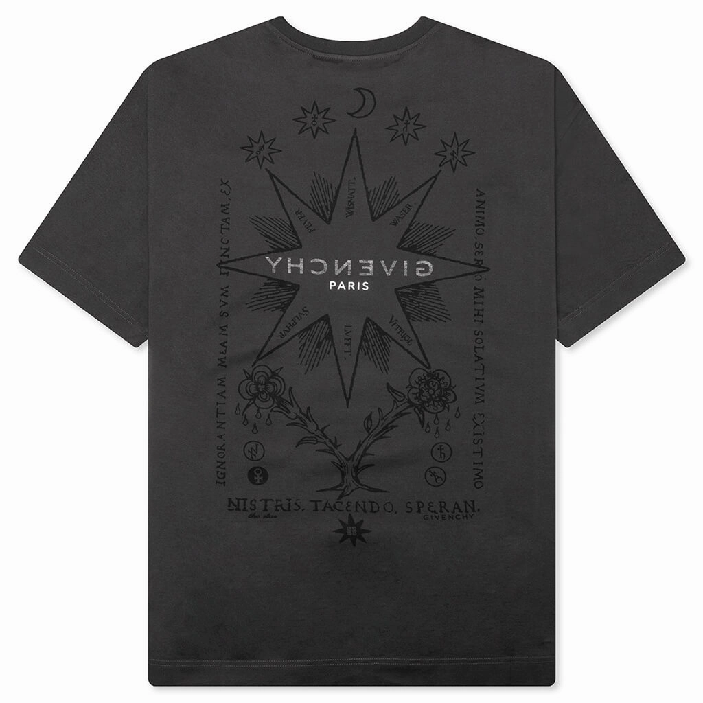 Tarot Print Reverse T-Shirt - Rosewood