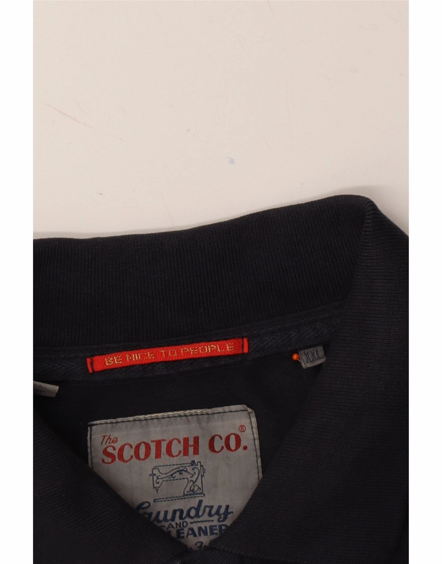 THE SCOTCH HOUSE Mens Polo Shirt 2XL Navy Blue Cotton