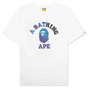 Tie Dye College Tee - White/Black