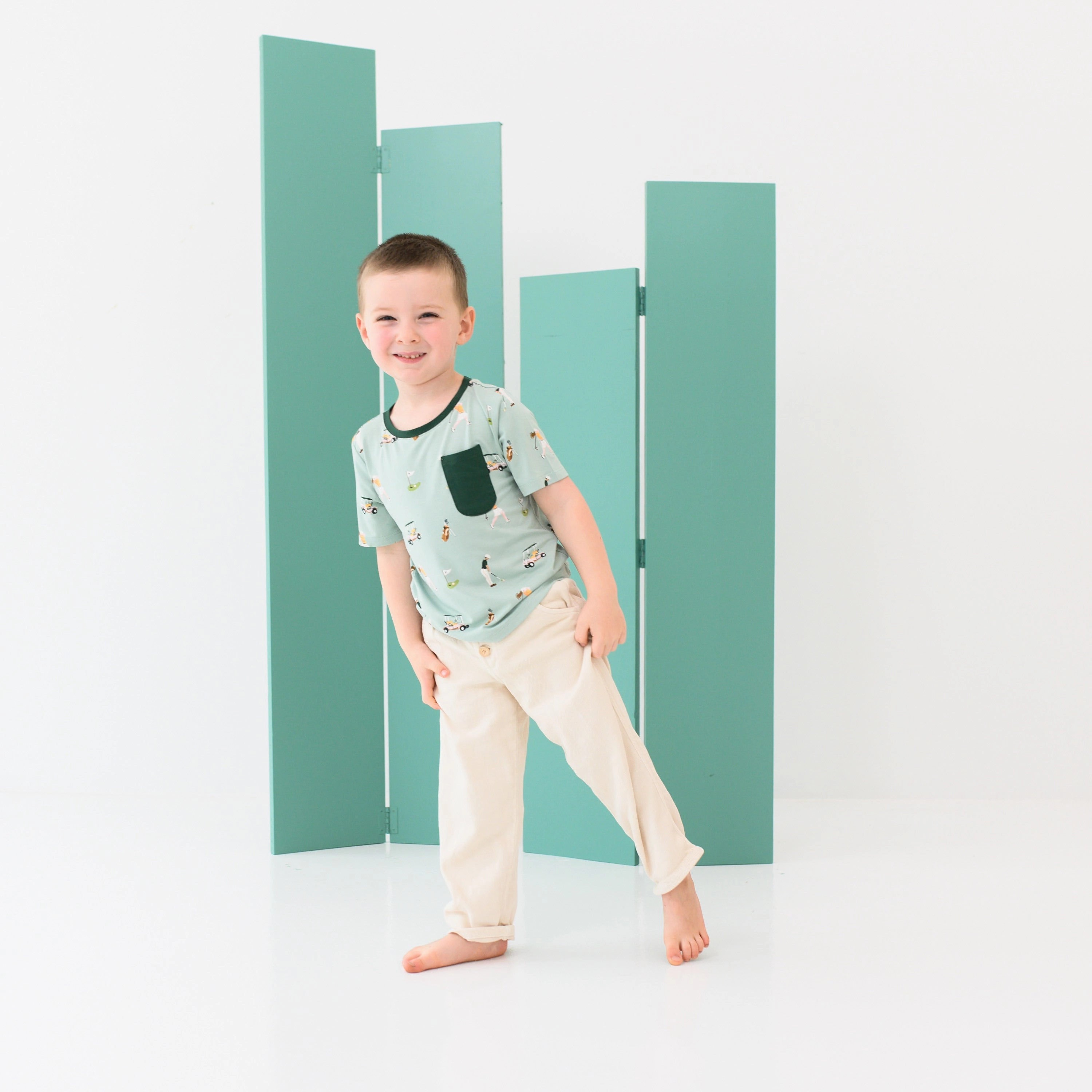 Toddler Crew Neck Tee in Golf