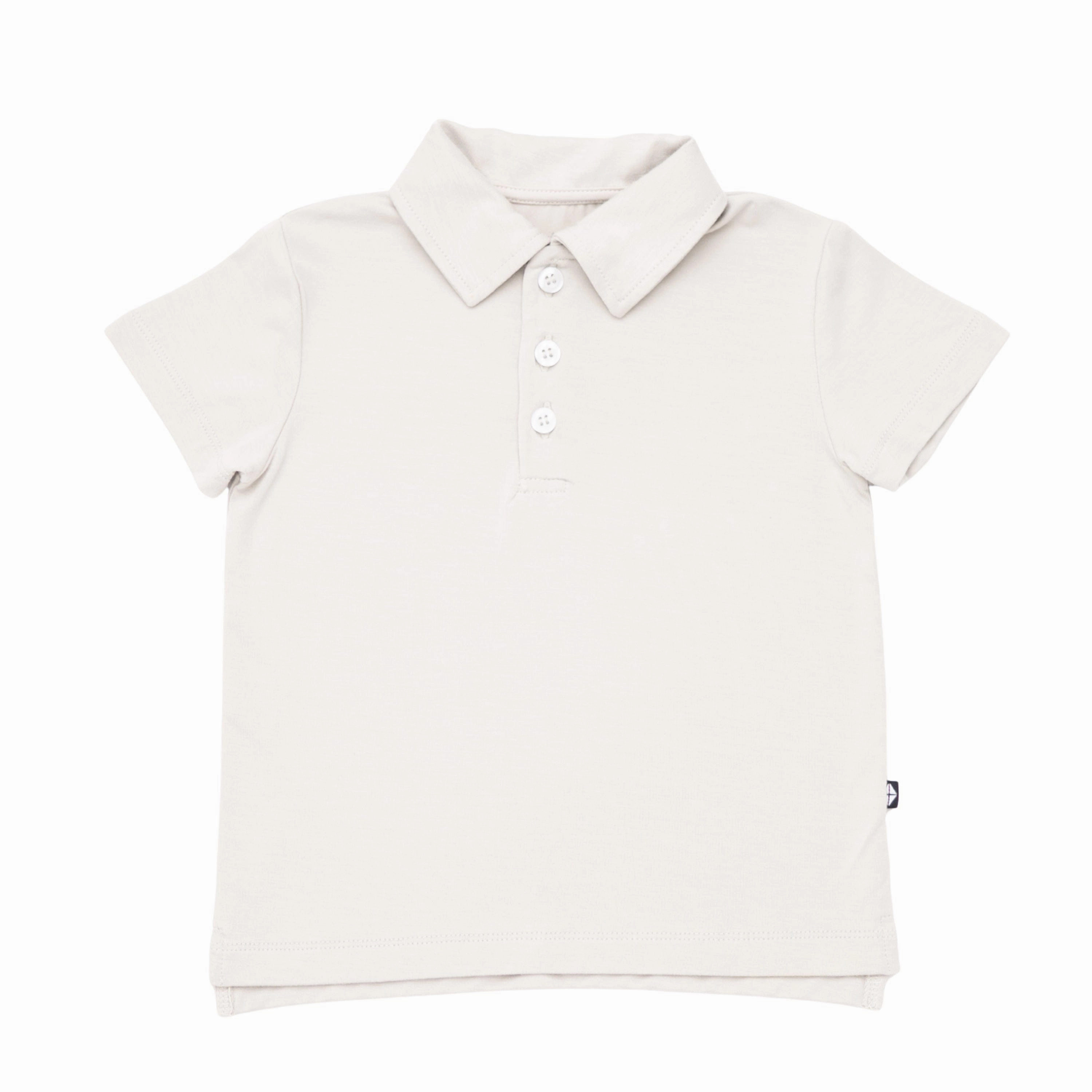 Toddler Short Sleeve Polo in Oat