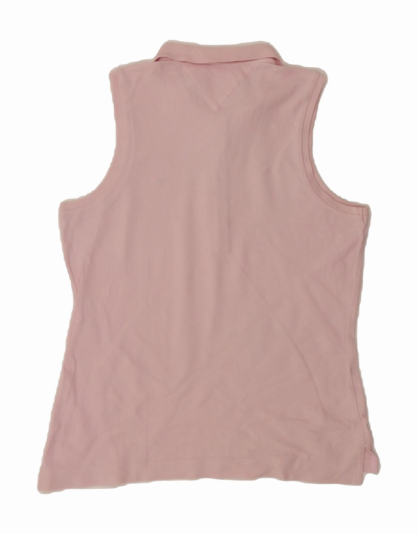 TOMMY HILFIGER Womens Slim Fit Sleeveless Polo Shirt UK 18 XL Pink
