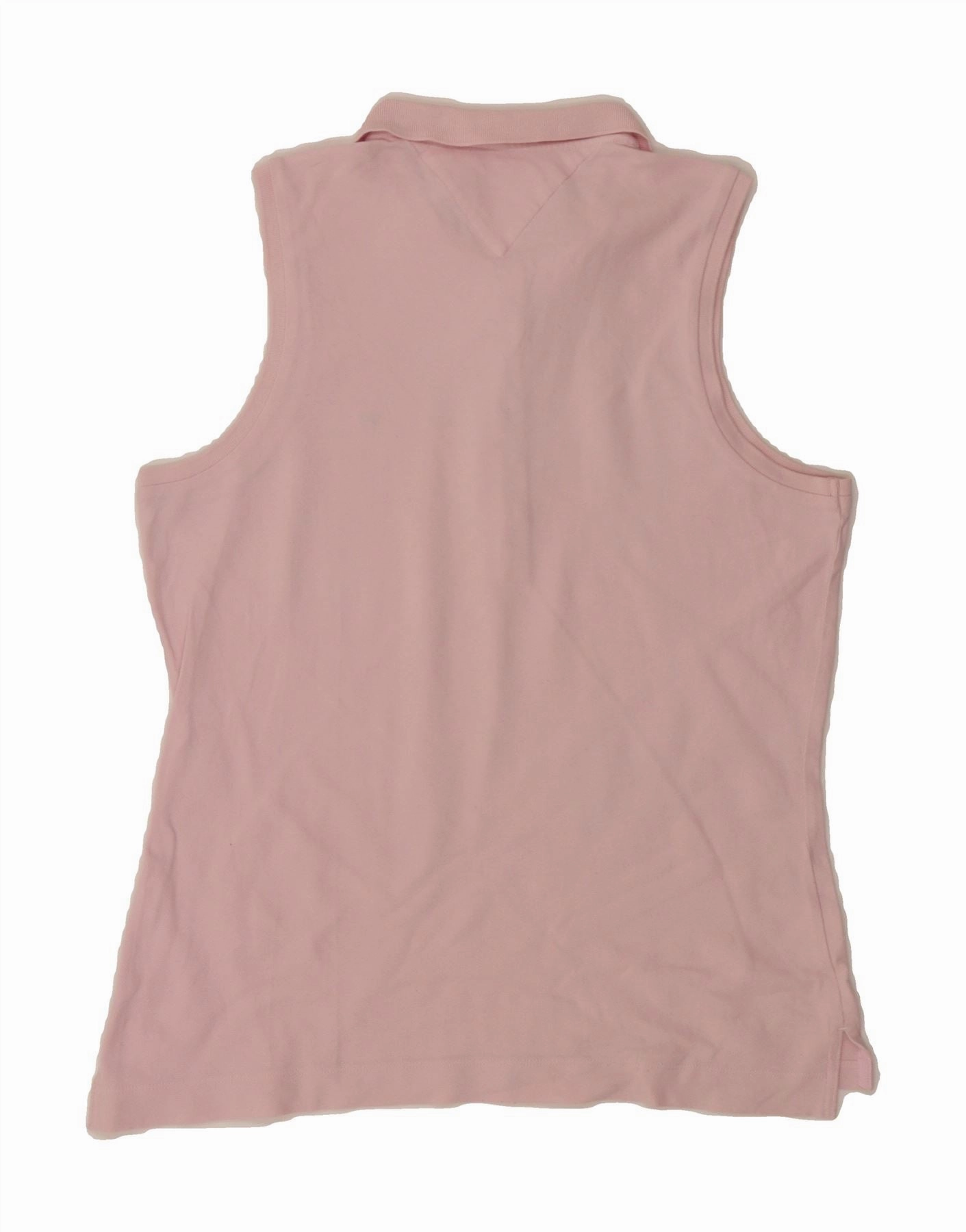 TOMMY HILFIGER Womens Slim Fit Sleeveless Polo Shirt UK 18 XL Pink