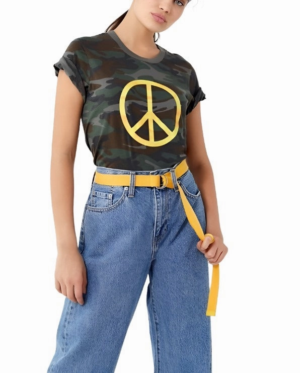 Truly Madly Deeply Camo Peace Tee