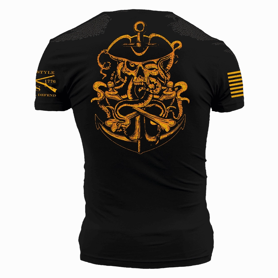 USN - Ghost Pirate T-Shirt - Black