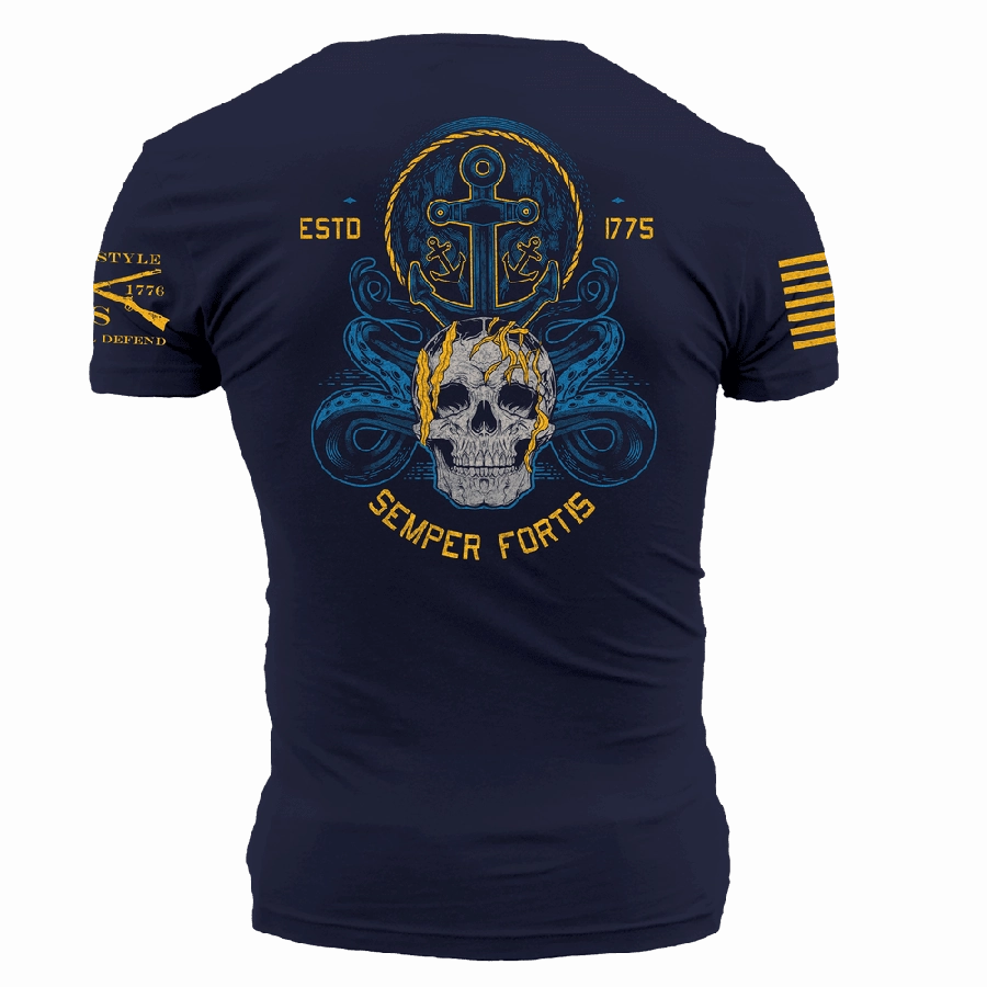 USN - Men's Semper Fortis T-Shirt - Navy
